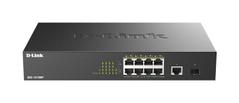 D-LINK Ethernet switch 8x 10/100/1000 Mbps PoE porte, PoE budget 125W, 1x 1000 Mbps uplink, 1x SFP port, unmanaged