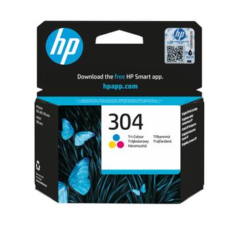 HP 304 Tri-Color Original Ink  (N9K05AE#BA3)