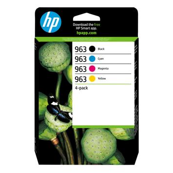 HP 963 - 4-pack - svart, gul, cyan, magenta - original - blekkpatron (6ZC70AE)