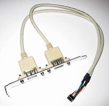 MOXA DOBBELT USB KABEL M. SLOTBLIK (40744)