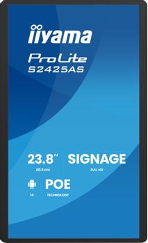IIYAMA 24" Small Format Signage with  (S2425AS-B1P)