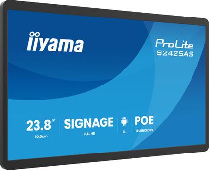IIYAMA 24" Small Format Signage with  (S2425AS-B1P)