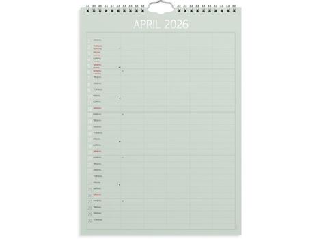 GRIEG Familiekalender GRIEG 2026 Color A4 (98207226)