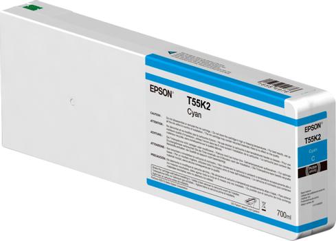 EPSON Sglpck CY T55K200 UChrme HDX/HD 700ml (C13T55K200)