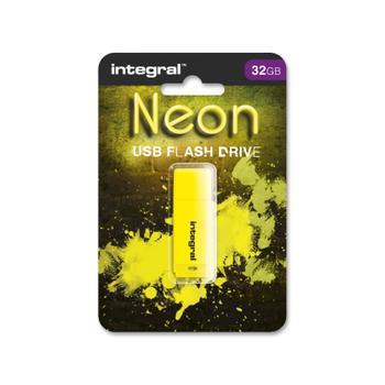 INTEGRAL 32Gb Usb2.0 Drive Neon Yellow (INFD32GBNEONYL)