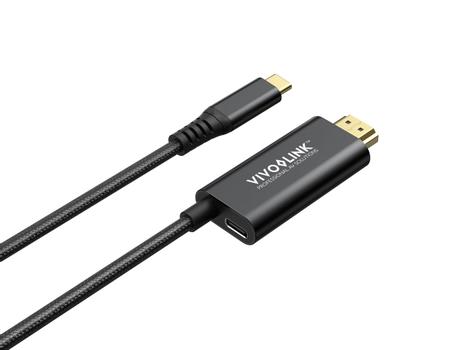 VIVOLINK USB-C to HDMI Cable with 100W (PROUSBCHDMIMM2-CHARGE)