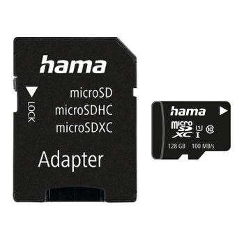 HAMA Memory Card Micro SDHC 128GB Class 10 UI V10 100MB/s (124158)
