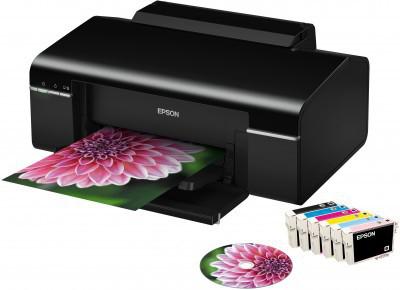 EPSON STYLUS PHOTO P50 A4Fotoskriver,  6 separate patroner, 1.5pl, CD/DVD print (C11CA45303)