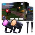 GOVEE Outdoor Spotlights 2-pack LED utomhusspotlights med 16 miljoner färger, ljusstyrkeuppgradering och 69 scener