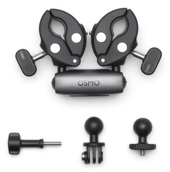 DJI Osmo Dual Heavy-Duty Clamp Snabbt åtdragande,  slitstarka klämmpar med kraftigt motorcykelfäste och selfiepinne i kolfiber (CP.AS.AA000017.02)