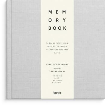 BURDE Notatbok BURDE Memory book tekstil grå (318517)