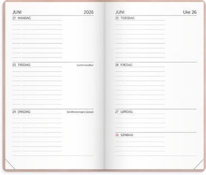 GRIEG Studentkalender GRIEG XL myk 26/27 rosa (318529)