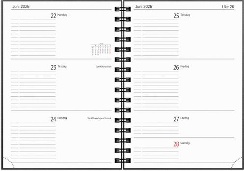 GRIEG Studentkalender GRIEG A5 spir 26/27 sort (318535)