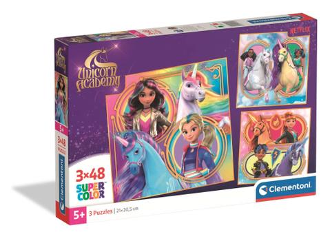 CLEMENTONI Unicorn Academy 3X48pcs (25325)