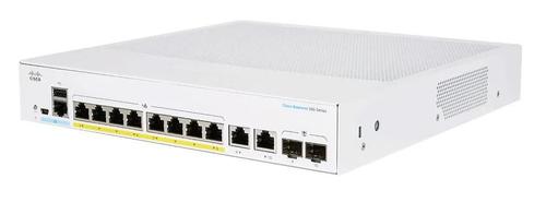 CISCO Business 250 Series CBS250-8P-E-2G - Switch - L3 - smart - 8 x 10/ 100/ 1000 (PoE+) + 2 x combo Gigabit Ethernet/ Gigabit SFP - rack-mountable - PoE+ (67 W) - remanufactured (CBS250-8P-E2GEU-RF)