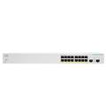 CISCO Business 220 Series CBS220-16P-2G - Switch - smart - 16 x 10/100/1000 (PoE+) + 2 x gigabit SFP (upplänk) - rackmonterbar - PoE+ (130 W) - återanvänd