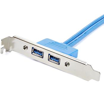 STARTECH 2 PORT USB 3.0 A FEMALE SLOT PLATE ADAPTER CABL (USB3SPLATE)