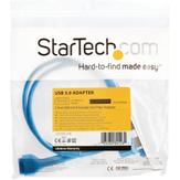 StarTech 2 Port USB 3.0 A Female Slot Plate Adapter - USB 3.0 motherboard Adapter - USB 3 plate - USB 3.0 header Adapter (USB3SPLATE) - USB-panel - 50 cm (USB3SPLATE)
