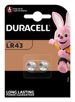 DURACELL Batterie Alkaline, Knopfzelle,  LR43, 1.5V (052581)