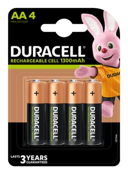 DURACELL Batteri Duracell opladeligt HA 06 AA MAH 1300 Pk/4  (039247)