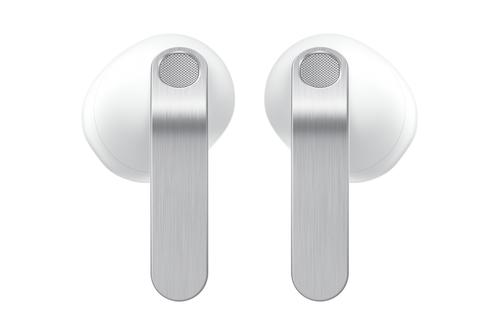 SAMSUNG Galaxy Buds4 (hvit) Galaxy AI, adaptiv lyd, AI‑tolk, hodebevegelser for kontroll, Ambient Mode, opptil 6t batteri, IP54 (SM-R540NZWAEUB)