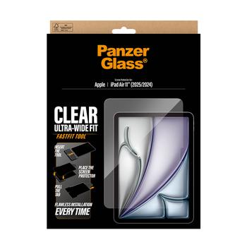 PanzerGlass iPad Air 11" (M2/M3) Fast Fit skjermbeskytter 60 % resirkulert materiale,  støtabsorberende,  ripebestandig,  reduserer fingeravtrykk,  Ultra-Wide Fit (PG70916)