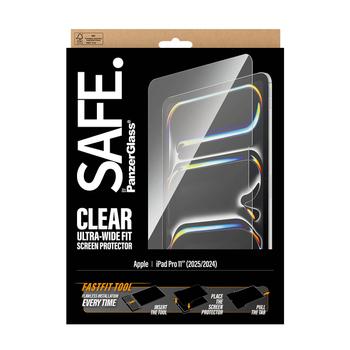 PanzerGlass SAFE by PanzerGlass Screen Protector iPad Pro 11Inch (2024-2025)/ Ultra-Wide Fit w. Fastfit tool (SA80756)