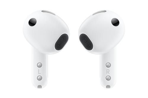 SAMSUNG Galaxy Buds4 (hvit) Galaxy AI, adaptiv lyd, AI‑tolk, hodebevegelser for kontroll, Ambient Mode, opptil 6t batteri, IP54 (SM-R540NZWAEUB)