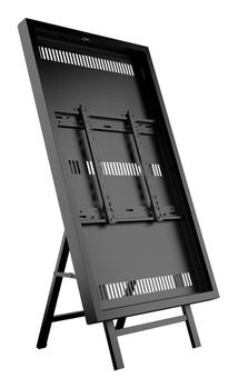MULTIBRACKETS M Pro Series - Enclosure 55"" Tilt and Roll Black Slim | 55"" | Landscape & Portrait | Floor | Black | (7340234812424)