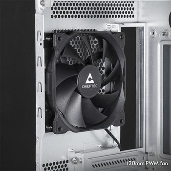 CHIEFTEC Black, ATX Workstation case, 10x3.5", 2x5.25", 120mm PWM Fan (BW-01B-OP)