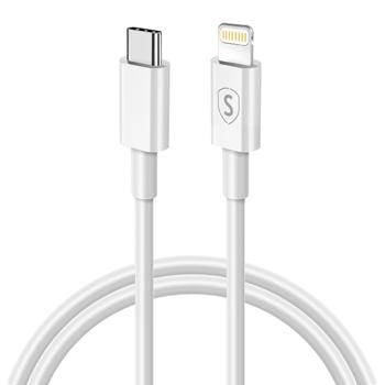 SIGN USB-C to Lightning Cable 2.4A, 1m - White (SN-LU1M)