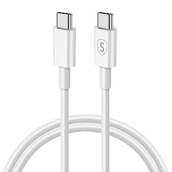 SIGN USB-C to USB-C 60W, 3A, 1 m USB-C PD - White (SNCAB-USBCCW)