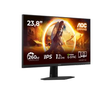 AOC C Gaming 24G4ZRE - LED monitor - gaming - 24" (23.8" viewable) - 1920 x 1080 Full HD (1080p) @ 240 Hz - Fast IPS - 1000:1 - HDR10 - 0.3 ms - 2xHDMI, DisplayPort - black, red (24G4ZRE)
