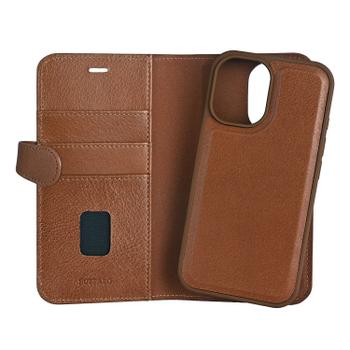 BUFFALO 2in1 Leather 3 card MagSeries iPhone 16 Brown (590147)