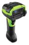 ZEBRA DS3608: RUGGED: AREA IMAGER: DIRECT PART MARKING: CORDED: INDUSTRIAL GREEN: VIBRATION MOTOR