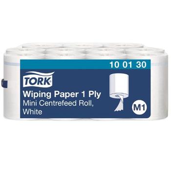 TORK Aftørringspapir Mini M1 Standard, Hvid, 120 M. (11 rl) (100130)