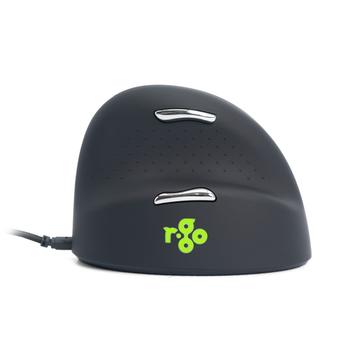R-GO Tools R-Go Ergonomic mouse HE Break - mus - USB - svart/ sølv (RGOHE)
