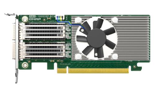 QNAP QXG-100G2SF-BCM Dual port per 100GbE Network adapter 2xQSFP28 Broadcom 57508 controller (QXG-100G2SF-BCM)