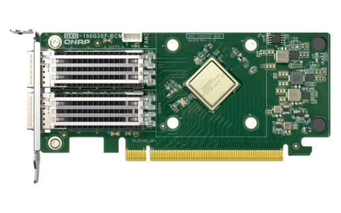 QNAP QXG-100G2SF-BCM Dual port per 100GbE Network adapter 2xQSFP28 Broadcom 57508 controller (QXG-100G2SF-BCM)