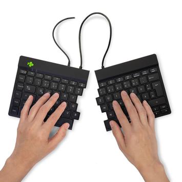 R-GO Tools R-Go Ergonomic Keyboard Split break - tastatur - QWERTZ - Tysk - svart Inn-enhet (RGOSP-DEWIBL)
