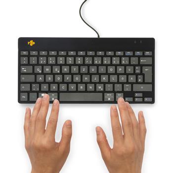 R-GO Tools R-Go Compact Break Keyboard, (RGOCODEWDBL)