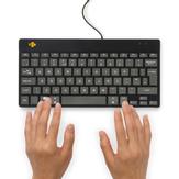 R-GO Tools R-Go Ergonomic Keyboard Compact break - tastatur - QWERTY - Storbritannia - svart Inn-enhet (RGOCOUKWDBL)