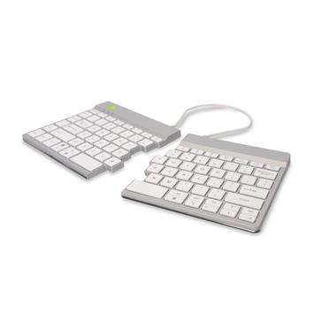 R-GO Tools Split Break Ergonomic Keyboard, QWERTY (US), Wireless - White (RGOSBUSWLWH)