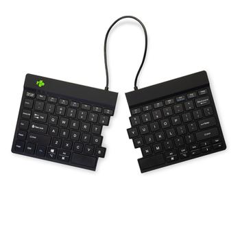 R-GO Tools Split Break Ergonomic Keyboard, QWERTY (US), Wireless - Black (RGOSBUSWLBL)