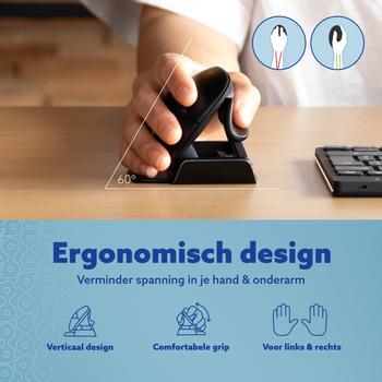 R-GO Tools Twister Break Ambidexter Mouse (165-185mm),  Wireless (RGOTWBMWLBL)