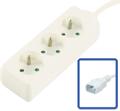 MICROCONNECT 3-way Power Strip French Type 
