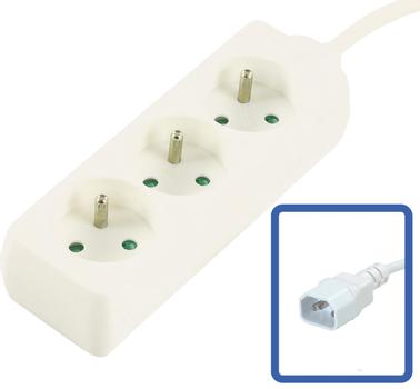 MICROCONNECT 3-way Power Strip French Type  (MC-PS030150FRUPSW)