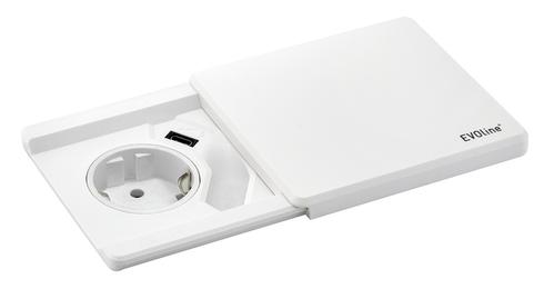 KENSON Square80 white - 1x socket 1x usb - c charger (KAS159270024100)