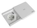 KENSON Square80 white - 1x socket 1x usb - c charger qi wireless