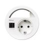 KENSON Circle80 - white 1x socket 2x usb a+c 2.1a, gst18